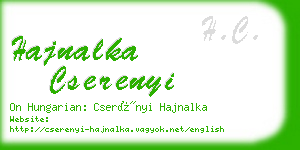 hajnalka cserenyi business card